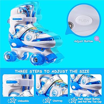 Amazon.co.jp: ローラースケート 女の子 キッズ 男の子 調節可能